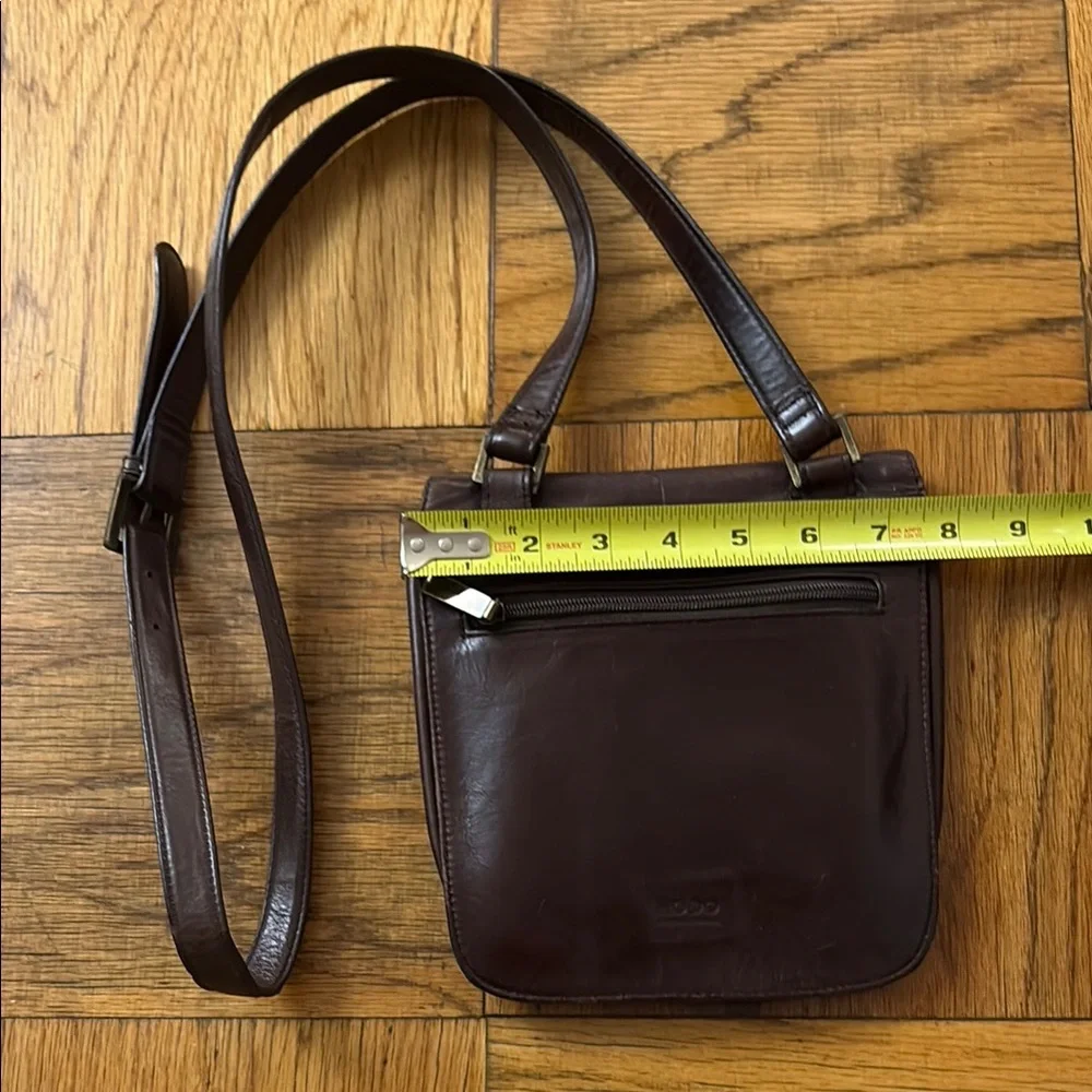 HOBO Brown Leather Messenger Bag with Minimalist Flap Design